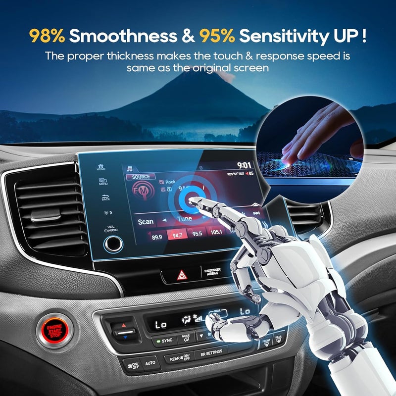 LFOTPP For 2023 Ridgeline Screen Protector - 2021~2023 Ridgeline (Sport/RTL/TrailSport/Black Edition) 8 inch Touchscreen [ClarityHD+] Ridgeline Accessories Anti Fingerprint 9H Hardness Tempered Glass* - Image 5